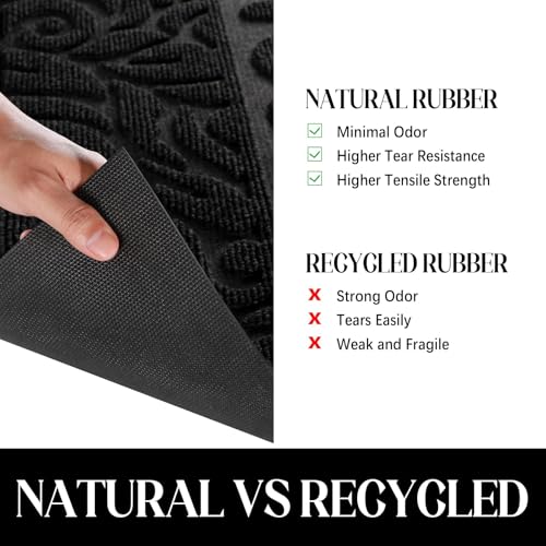 Yimobra Welcome Mat 29.5x17 Inch, Non-Slip Waterproof Outdoor Front Door Rug