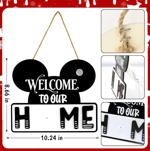 Interchangeable Seasonal Welcome Sign with 22 Holiday Icons
