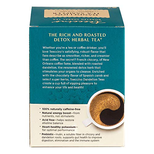 Teeccino Dandelion Tea Sampler - 12 Count Variety Pack, Caffeine-Free