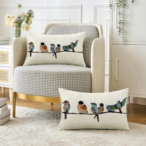 RABUSOFA Waterproof Outdoor Pillow Covers 12x20 - Teal Blue