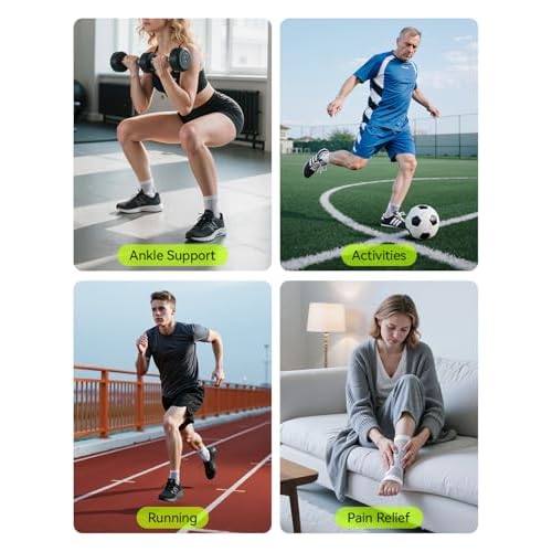 3 Pairs Neuropathy Socks for Women & Men, [Ultra Breathable] Plantar Fasciitis Socks for Achilles Tendonitis Relief, [20-30 mmHg Compression] Ankle Socks for Arch Support (Grey+Blue+Purple, Large)