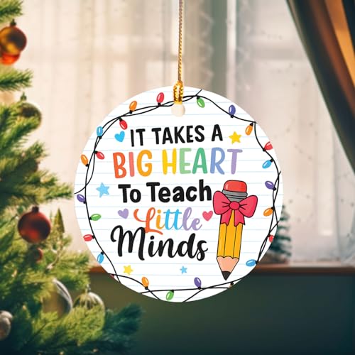 Teacher Christmas Ornament, Ceramic Appreciation Keepsake Gift