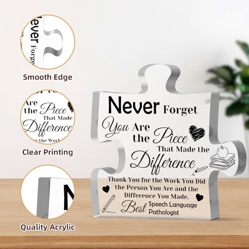 Acrylic Desk Sign Gift for Speech Language Pathologists