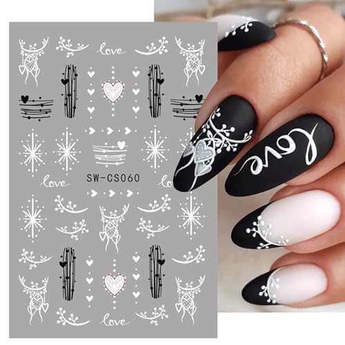 Valentine's Day Love Heart Nail Art Stickers 3D Self-Adhesive Decals