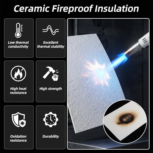 High-Temperature Ceramic Fiber Gasket Paper - 4 Sheets, 7x10 inches