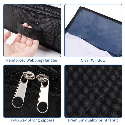 Fixwal Underbed Storage Bags, 2 Pack - Foldable, Dust-Proof with Clear Window