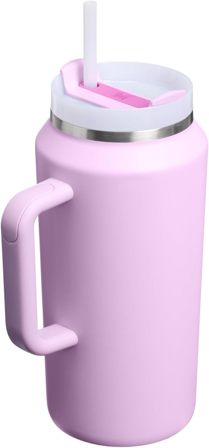STANLEY Quencher H2.0 Tumbler - 64 oz Insulated Stainless Steel Cup with Handle & Straw | Soft Orchid