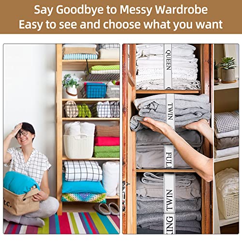 Twin Bed Sheet Organizer Bands 4 Pack - Elastic Linen Closet Storage Keepers