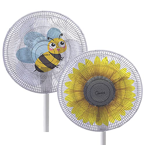 Holidaywoo 2-Pack Cartoon Fan Guard Net Safety Cover for 16-20 Inch Fans