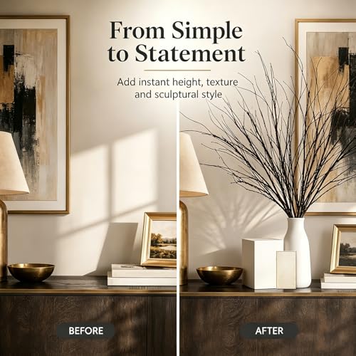 Curly Willow Branches - 30 Inch Bendable Artificial Twigs for Vases
