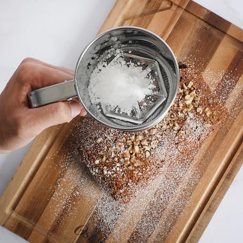 Oster Helmsdale 2-Cup Stainless Steel Flour Sifter Pack of 6 - Baking Sieve with One-Hand Lever