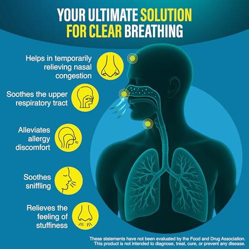 GuruNanda Vapor Inhaler Nasal Stick with Essential Oils for Congestion Relief