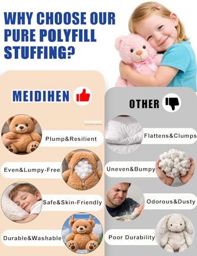 200g Polyfill Stuffing for Pillows & Crafts - Soft Polyester Fiber Fill