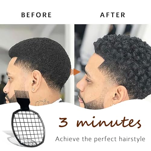 Kootinn Twist Hair Comb Brush 2-Pack, Dual-Sided ABS Styling Tool for Curls