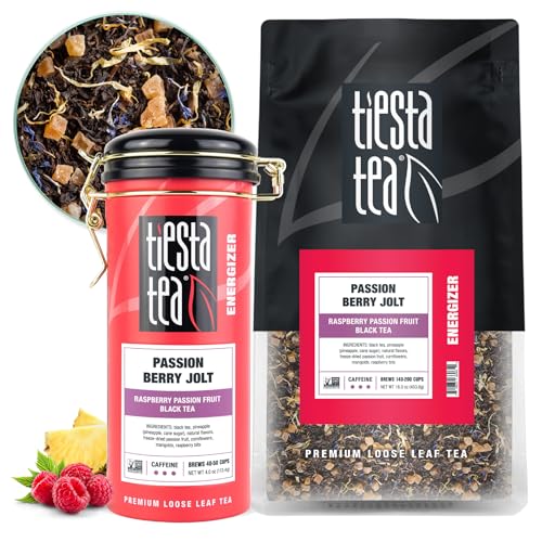 Tiesta Tea Passion Berry Jolt Black Tea Refill Set | TinTopper 16oz & 4oz