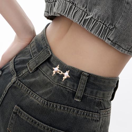 8 PCS Adjustable Jeans Waist Tighteners - No Sew Clip Buttons