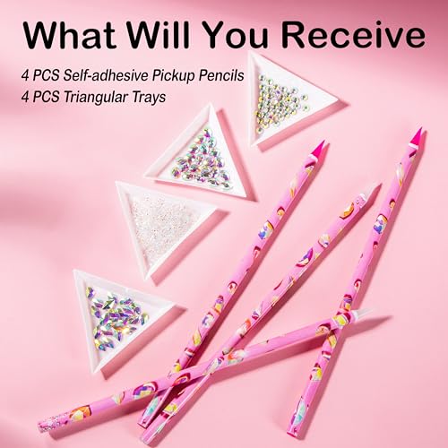 Haozher 8-Piece Rhinestone Picker Tool Kit with Wax Pencils and Trays