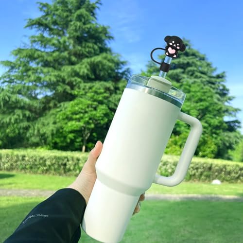 Cute Silicone Plum Blossom Straw Toppers for 10mm Straws