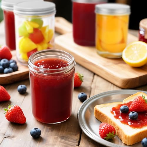 Showvigor 16oz Wide Mouth Mason Jars - 2 Pack Airtight Glass Storage