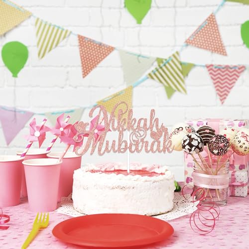 Nikkah Mubarak Cake Topper for Eid & Wedding Celebrations