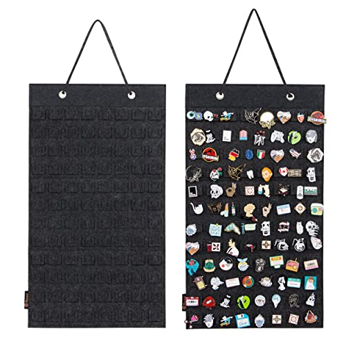 PACMAXI Dark Gray Hanging Brooch Pin Organizer - Small Display Case