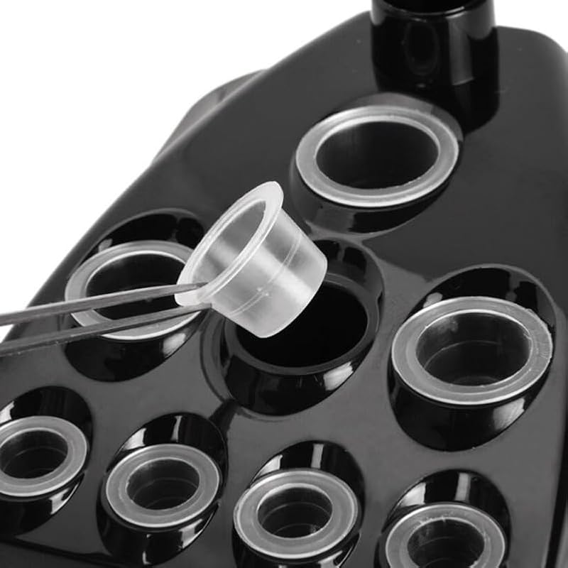 Tattoo Ink Cup Holder Stand Portable Pigment Tray for Salon & Mobile Artists