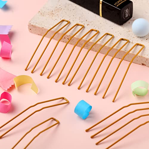 MTLEE 24 Pcs U Shaped Hair Pins Metal Updo Hair Forks for Buns