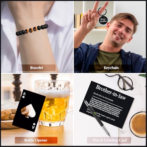 Brother-in-Law Gifts Set with Whiskey Glass & Accessories - Christmas & Father's Day