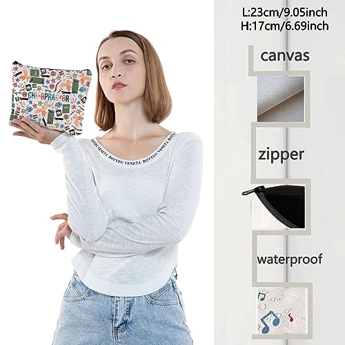Chiropractor Cosmetic Bag Waterproof Canvas Makeup Zipper Pouch