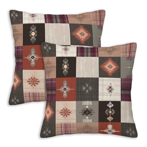Southwestern Geometric Throw Pillow Covers - Set of 2, 18x18