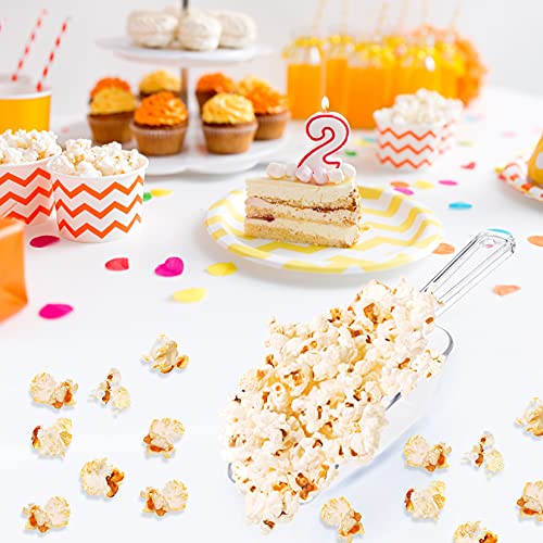 Hmxpls 7.5-Inch Clear Acrylic Scoops - 6 Pack for Candy, Ice & Dry Goods