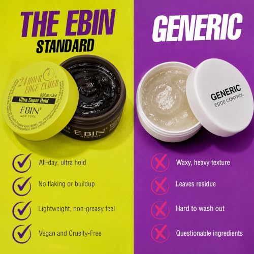 EBIN NEW YORK 24 Hour Edge Tamer Ultra Super Hold Gel, 0.5 Fl Oz