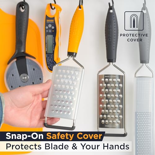 Deiss PRO Stainless Steel Handheld Cheese Grater with Protective Cover