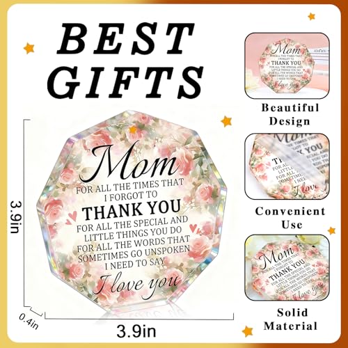 Acrylic Plaque Gift for Mom from Daughter - Meaningful Birthday Present