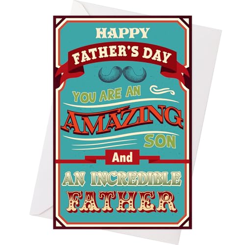 Father's Day Card for Son - Sentimental Keepsake with Envelope