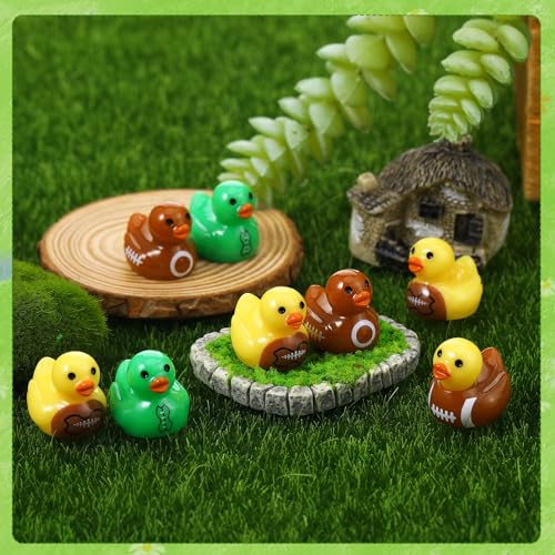 100 Pcs Mini Football Resin Ducks - Sports Themed Party Favors & Decor
