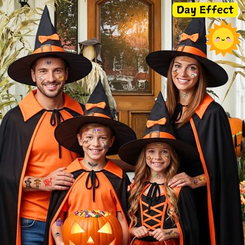 Glow in the Dark Halloween Temporary Tattoos 60PCS Party Favors