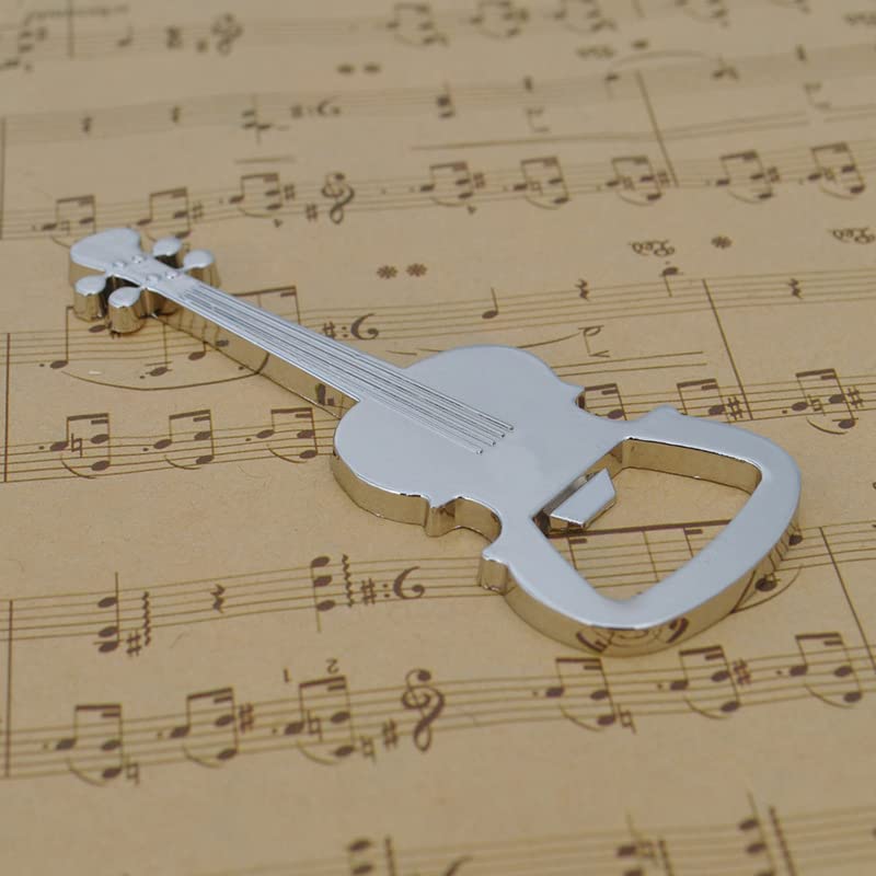 YALLNASL Stainless Steel Guitar Beer Bottle Opener - Music Lover Gift