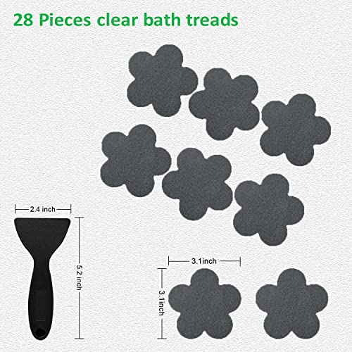 28 PCS Non-Slip Bathtub Stickers - Adhesive Anti-Slip Safety Strips for Bath & Shower