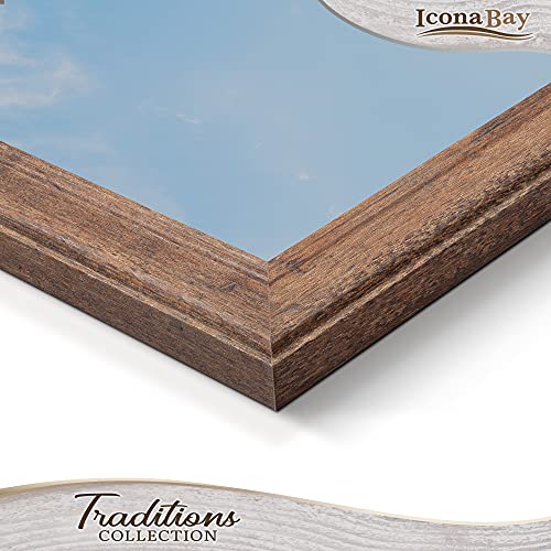 Chestnut Brown 4x6 Picture Frame - Rustic Wood Pattern