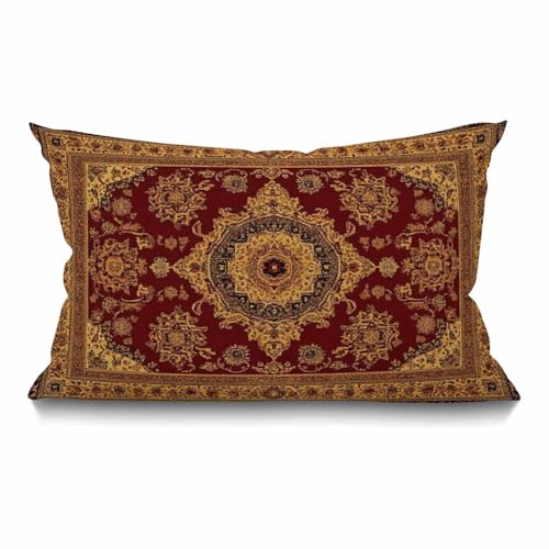 Smooffly Swn20 Vintage Boho Cotton Linen Throw Pillow Cover 12x20 Inches