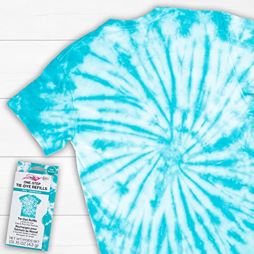 TULIP Teal One-Step Tie-Dye Kit Refill Packs for Fabric Dyeing, 3 Pack