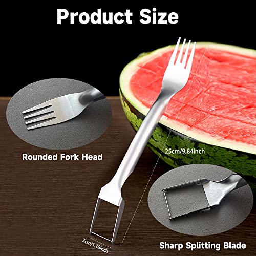 2-in-1 Stainless Steel Watermelon Cutter & Fork Tool