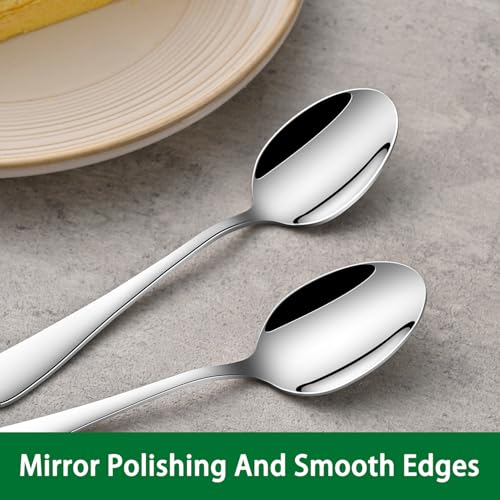Dehov 5.5-Inch Stainless Steel Espresso Spoons, Silver - Set of 8