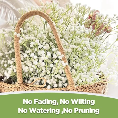 60 Pcs Long Stem Artificial Baby's Breath Flowers for Decor