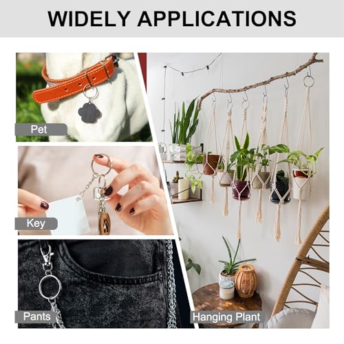 MECCANIXITY Metal D Rings Welded Hardware Buckles for Purses and Belts