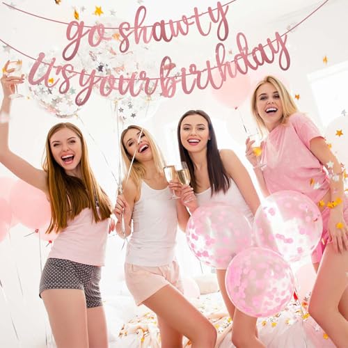 Go Shawty It's Your Birthday Glitter Banner – 11.4 Feet Party Decor
