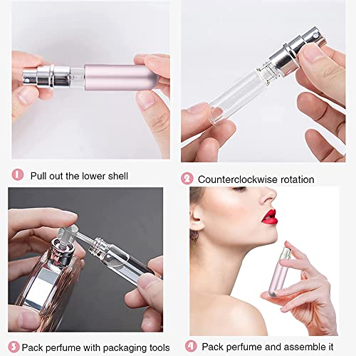 Travel Refillable Perfume Atomizer 5ml Portable Spray Bottles Set