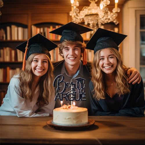 Born to Argue Cake Topper for Law School Graduates