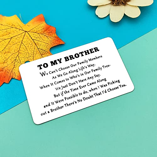Engraved Wallet Card for Brother | Meaningful Gift from Sister